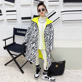 Winter Teen Girls Show Long Style Parkas Leopard Print Clothes Europe and America Korean Deals Streetwear Outerwear