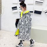 Winter Teen Girls Show Long Style Parkas Leopard Print Clothes Europe and America Korean Deals Streetwear Outerwear