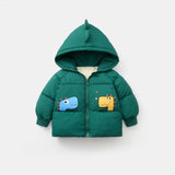 Winter Warm Girl Coat for Baby Solid Color Kids Jackets for Boys Long Sleeve Hoodie Kids Clothes Boys Coat 1-5 Years