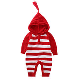 Winter autumn baby girls boys striped hooded tassel wo rompers infant casual jumpers children climbing stuff goods 17S907