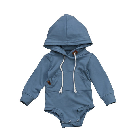 Winter toddler baby boys cute Solid hooded jacket Romper tops coat sweatshirt hoodie 0-24M baby coat  jacket  born