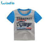 Boys T Shirts Spring Summer Short Sleeve Fashion Letter C 100% Cotton Outwe Kids Tops Tee Children Clothes Age 1-7Y