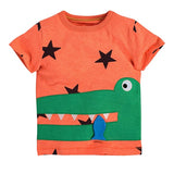 Summer Boy Girl T Shirt Fashion Children Cartoon C Striped Tops Tees Kid Short Sleeve T-shirts Toddler Clothes CG263