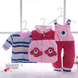 baby winter warm 3 set pack 2018 best price item for 9m 18m months girl boy lz clothes offical store overall + vest + tops pink