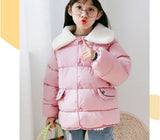 children's baby winter/autumn clothes down padded jacket boys/girls baby short fur collar padded coats outerwear kids