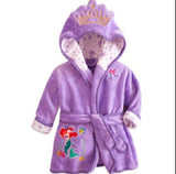 children's bathrobe Retail! Baby pc 1 boy / girl minnie and mickey soft velvet robe pajamas coral children dress clothes