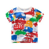 cute Summer T-shirts Casual Baby Boys C Printing T shirt Cotton Short Sleeve Tops Clothing Shirt