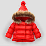 fashion Baby Winter Warm Coats Kids Boy Girl Thick Fur Hooded Jacket Cotton Parka Child warm Padded Thermal Snowsuit