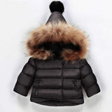 fashion Baby Winter Warm Coats Kids Boy Girl Thick Fur Hooded Jacket Cotton Parka Child warm Padded Thermal Snowsuit