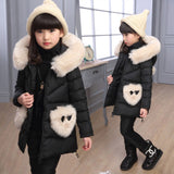 girl winter jacket Clothing Sets Snow We Boys Girls sweatshirt Fashion Kids Clothes 3Pcs thickening Down Jacket+Vest+Trousers