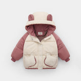 Winter Thicken Jacket Baby Girls clothes Bread service Coat Kids Warm Hooded jacket Outerwear Infant Girls Coat