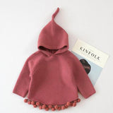 hoodies kids sweatshirts infant toddler cloak shawl cute tassel balls children clothes tops for autumn spring outerwe 2 3 4 5t