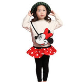 hot Baby girls clothing sets cartoon minnie 2017 winter children we cotton casual tracksuits kids clothes boy sports suit hot