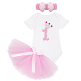 Newborn 1 Year Birthday Dress for 1st First Baby Kid Girl Birthday Clothing Infant Princess Baby Girl Party Tutu Dress