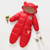 Cold Winter Rompers Baby Clothes Children Boys Girls Jumpsuit Kids Duck Down Cotton Overalls snowsuit Hoodies Parka Clothing