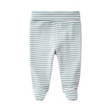 born baby boy and girls pants 0-3-6 kids pure cotton high waist trousers spring autumn floor pants long socks cute baby
