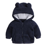 bron baby clothes Autumn Winter warm Hooded jacket&Co for 3-18M toddler baby boy girls cartoon be Outerwe blue green