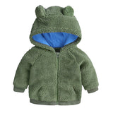 bron baby clothes Autumn Winter warm Hooded jacket&Co for 3-18M toddler baby boy girls cartoon be Outerwe blue green