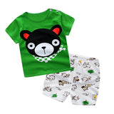 Summer Baby Boys Girls Clothing Set Casual Cotton Costumes Short Sleeve + Pant Newborn Infant Baby Suit Clothes