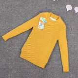 toddler ribbed sweater fur inside 2018 boy  born baby knitted clothes tops jumper winter blacks and white we for kids girls