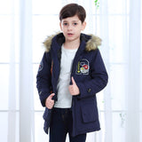 weiqinniya Boys Down Jackets Winter Jacket For Boy Fashion Children Windbreaker Parka Co Russian For Boy Thick Fur Hooded Coat