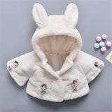 winter  Baby Clothes Set Cute 3D Bear Ear Jumpsuit   Baby Warm Coral Fleece Bodysuit Kid Set Clothes