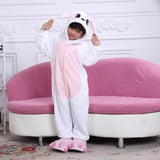 winter girl boy children's pajamas Unisex baby onesie kids pajama Romper Sleepwear Infantil Cartoon rabbit Flannel clothe